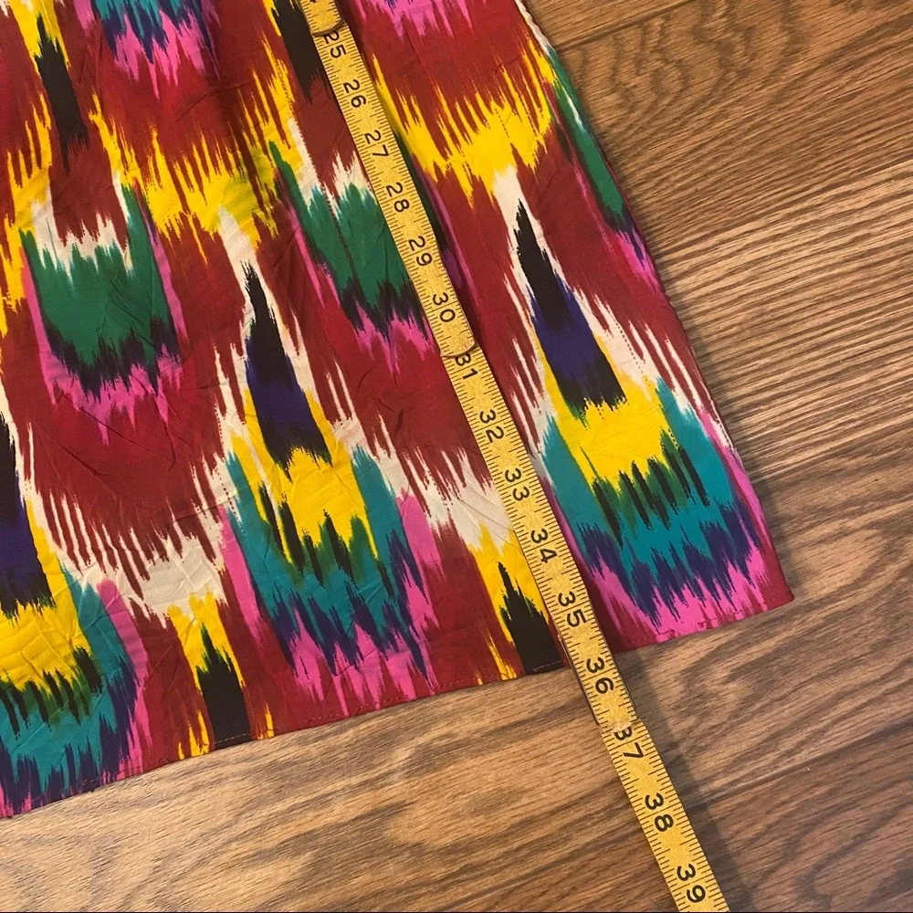 ALICE + OLIVIA Alameda Ikat Printed Pleat Dress, Small, Like‎ New
